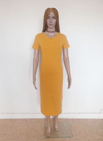 Magnifique robe jaune moutarde