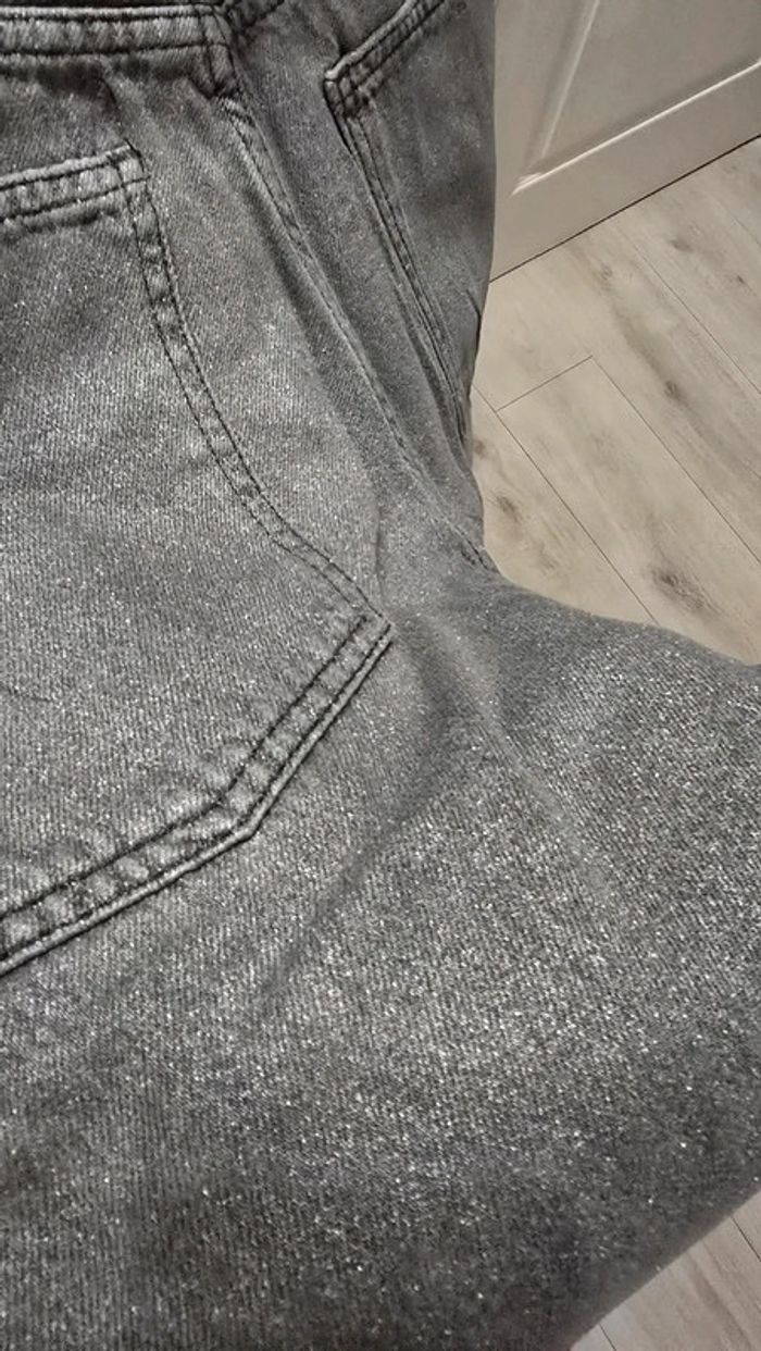 Jeans Wide Leg Zara gris irisé - photo numéro 8