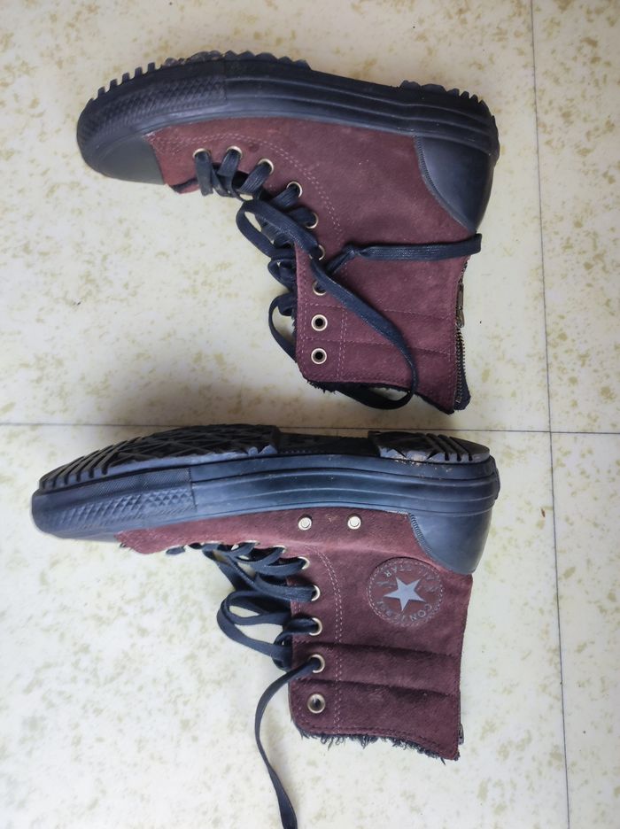 Basket femme converse en nubuck marron 38 En très bon état - photo numéro 3