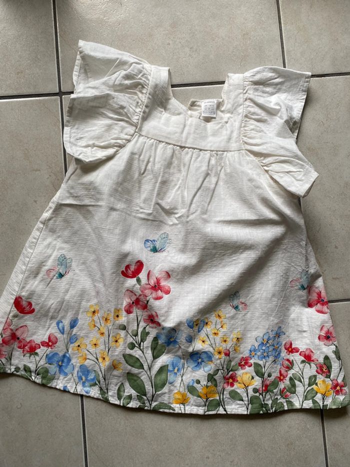 Robe effet lin fille 24/36 mois