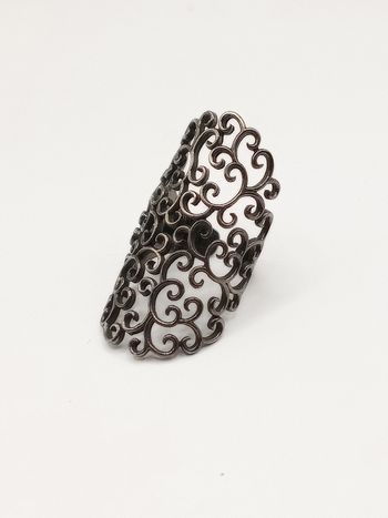 Anello donna argento 925 traforato effetto filigrana regolabile a partire da misura 12