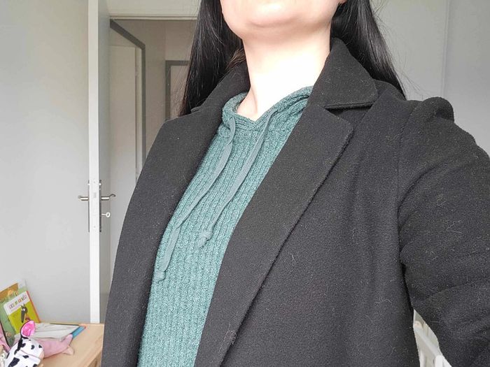 Manteau trench mi-long noir hiver Missguided - photo numéro 4