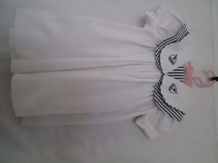 Robe blanche & marine Prénatal