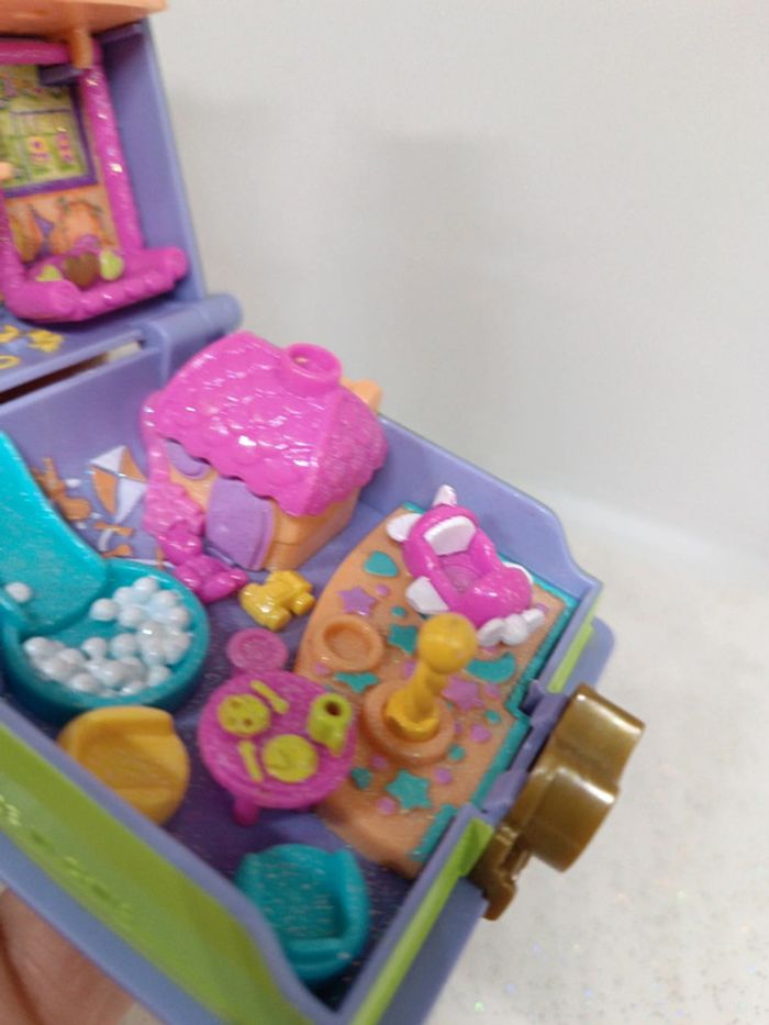 Polly pocket bluebird livre Book toy fun land pays jouet v 5 violet purple playhouse complet vintage - photo numéro 10