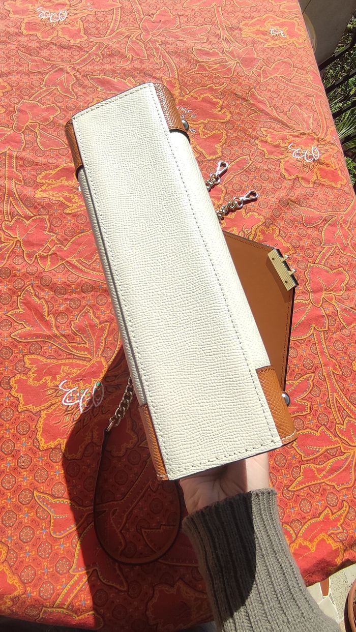 Sac bicolore camel & blanc - photo numéro 3