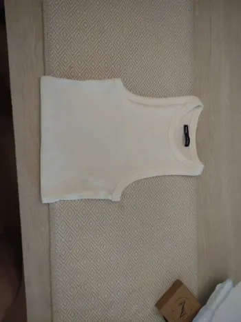Débardeur blanc côtelé sinsay 12 ans