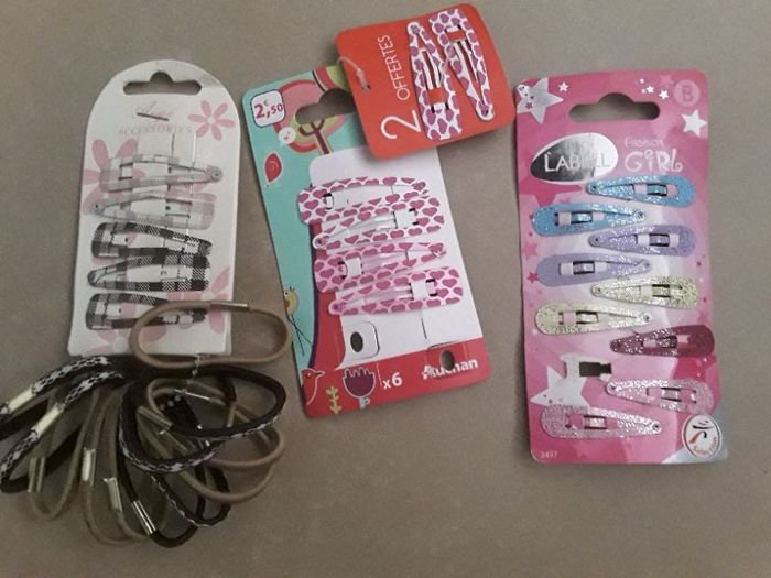 Lot barrettes et élastiques fille NEUFS