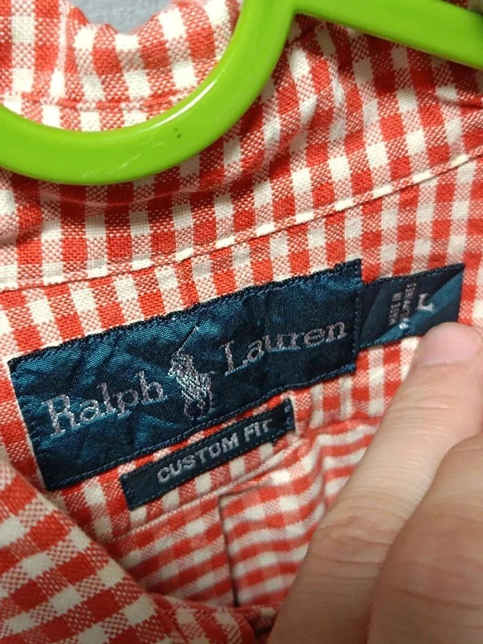 🔴 Chemise Ralph Lauren vichy rouge/blanc - Custom Fit - Taille L - photo numéro 3