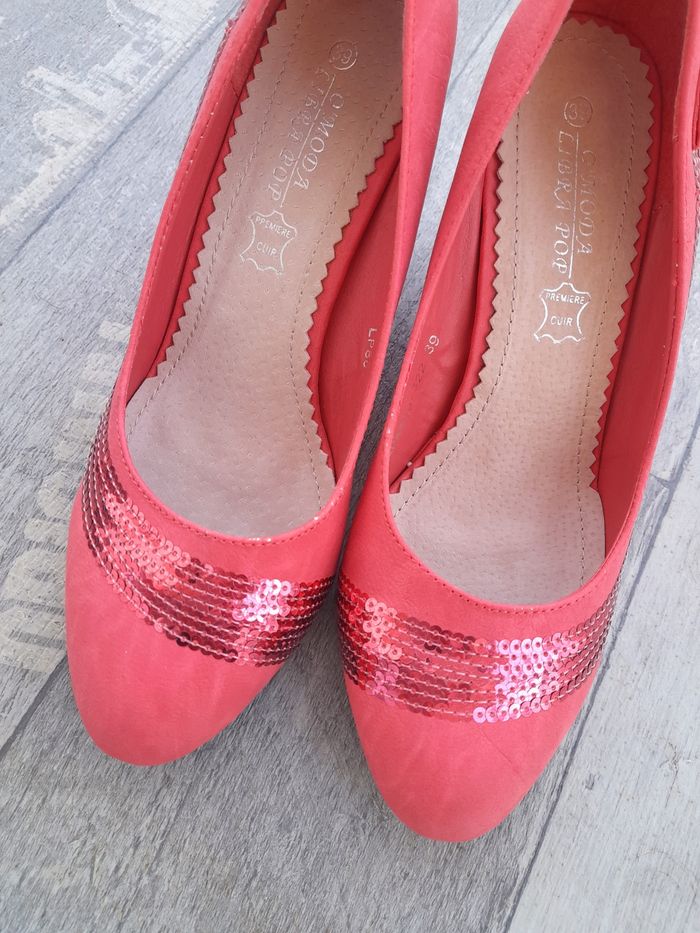 Escarpins à talon compensée et à sequins - O'Moda Libra Pop - photo numéro 6