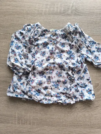 Chemisier 12 mois fleuri tape à l'oeil