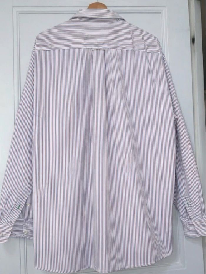 Chemise Tommy Hilfiger homme rayée rouge/bleu – 100% coton – Taille L - photo numéro 2
