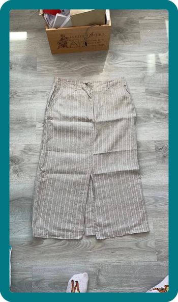 Jupe longue gris beige