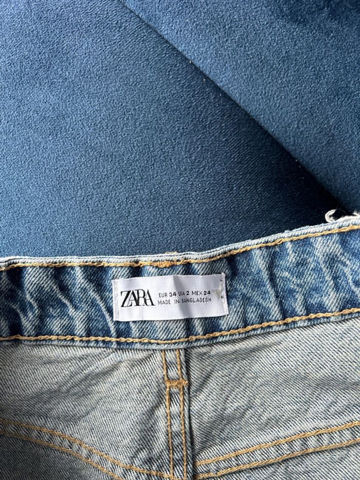 Short en jean taille haute Zara - photo numéro 2