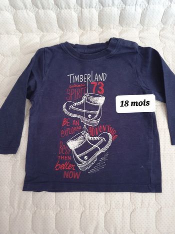 Tee shirt manches longues timberland 18 mois