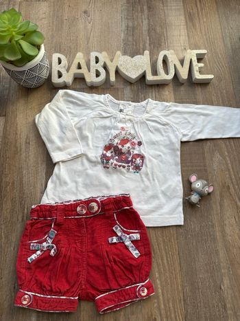 - Ensemble Tape à l’œil      - 9 mois  - Très bon état, petit défaut sur le haut  