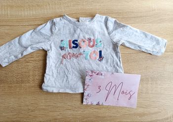 T-shirt manche longue - 3mois - fille