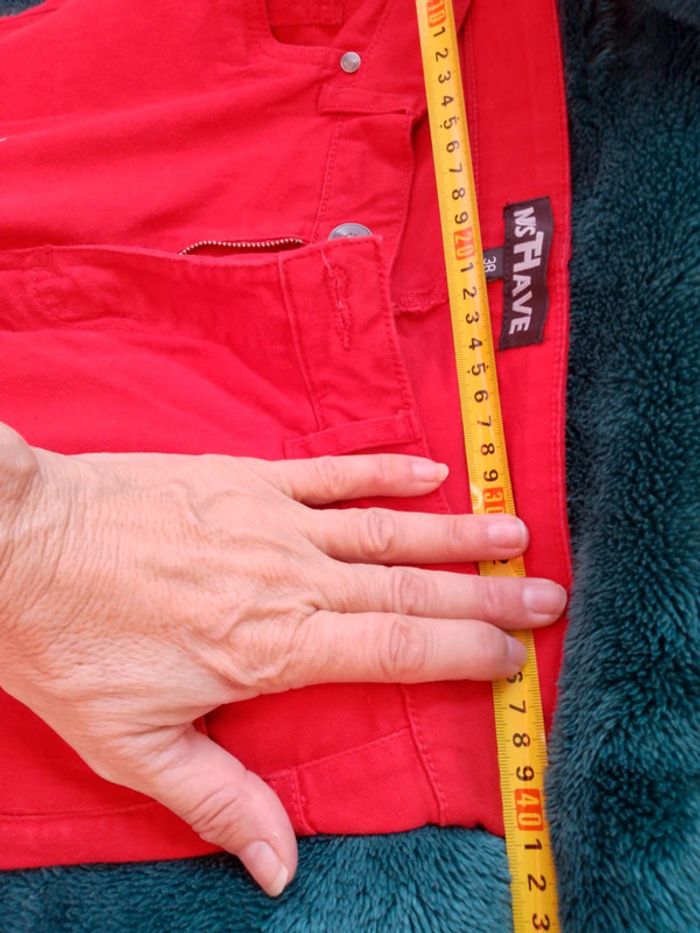 Pantalon toile rouge NEUF - photo numéro 4