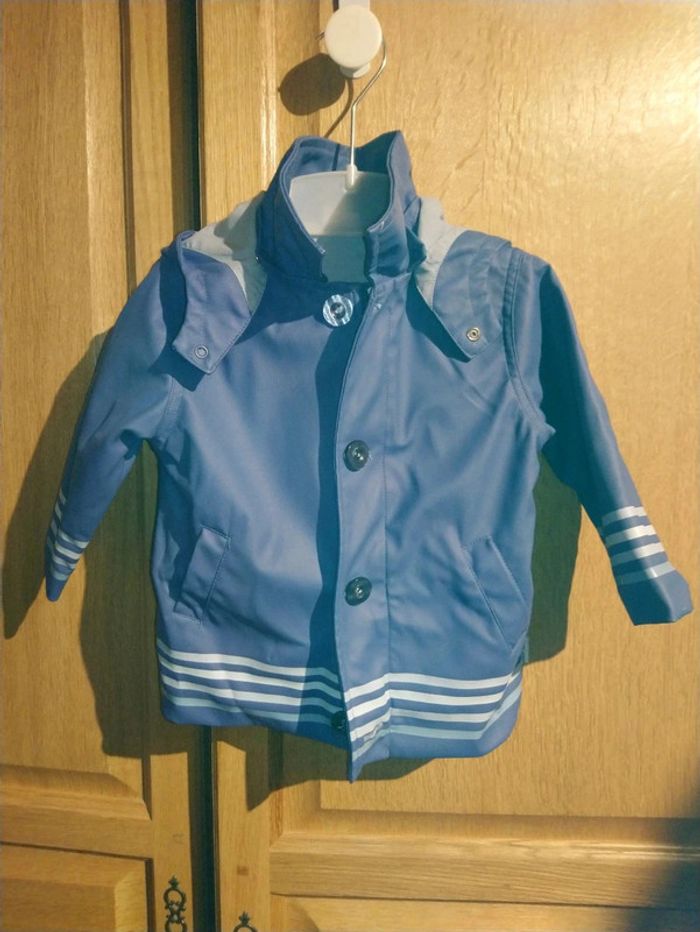 Manteau enduit imperméable esprit marin p'tit bisou 12 mois