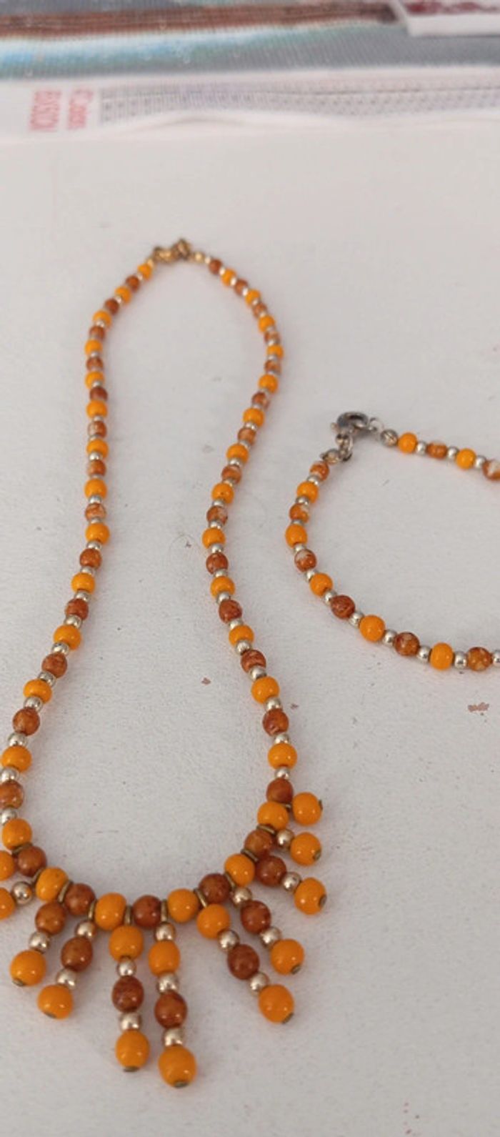 Parure vintage orange