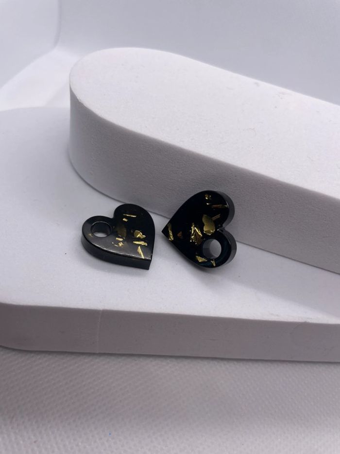 Paire de pampilles interchangeables avec créoles acier inoxydable - photo numéro 2