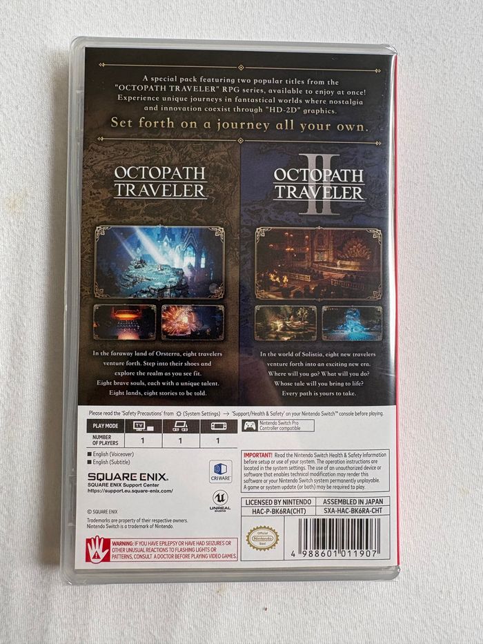 Octopath Traveler 1 et 2 NEUF Jeu Nintendo Switch - photo numéro 2