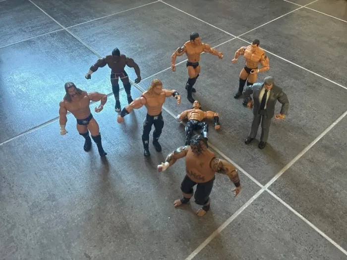 Lot de 8 figurines catch WWE jakks Pacific 2003 2004 et 2005 - photo numéro 2