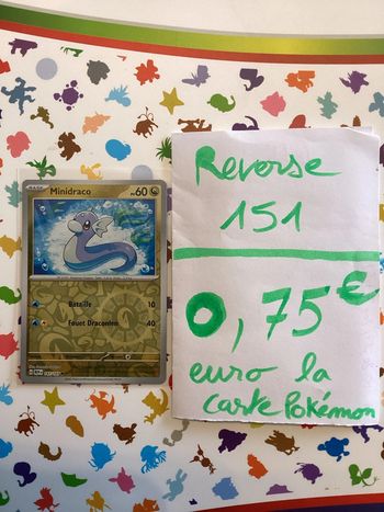 carte Pokémon minidraco reverse 147/165 EV3.5 collection 151 FR neuf sortie de booster