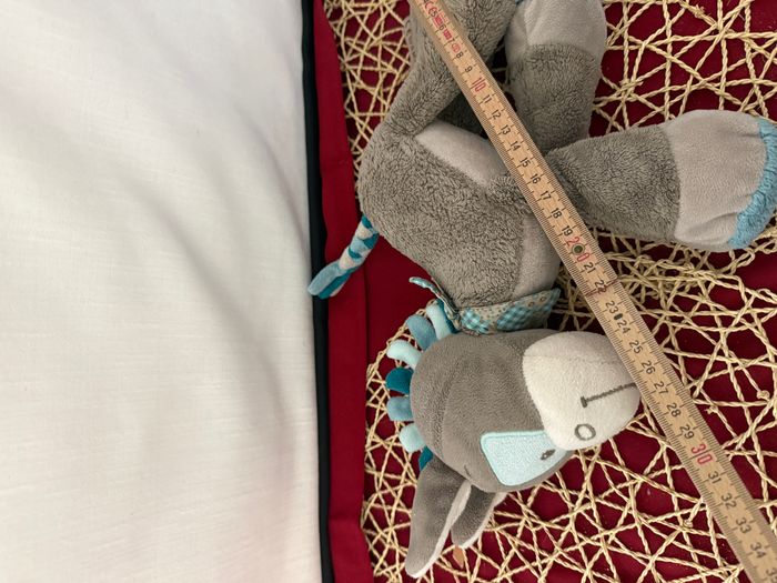 Nattou Gaston & Cyril peluche doudou cheval bleu gris - photo numéro 4