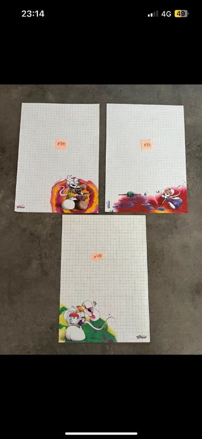 Lot 3 feuilles  Diddl A5