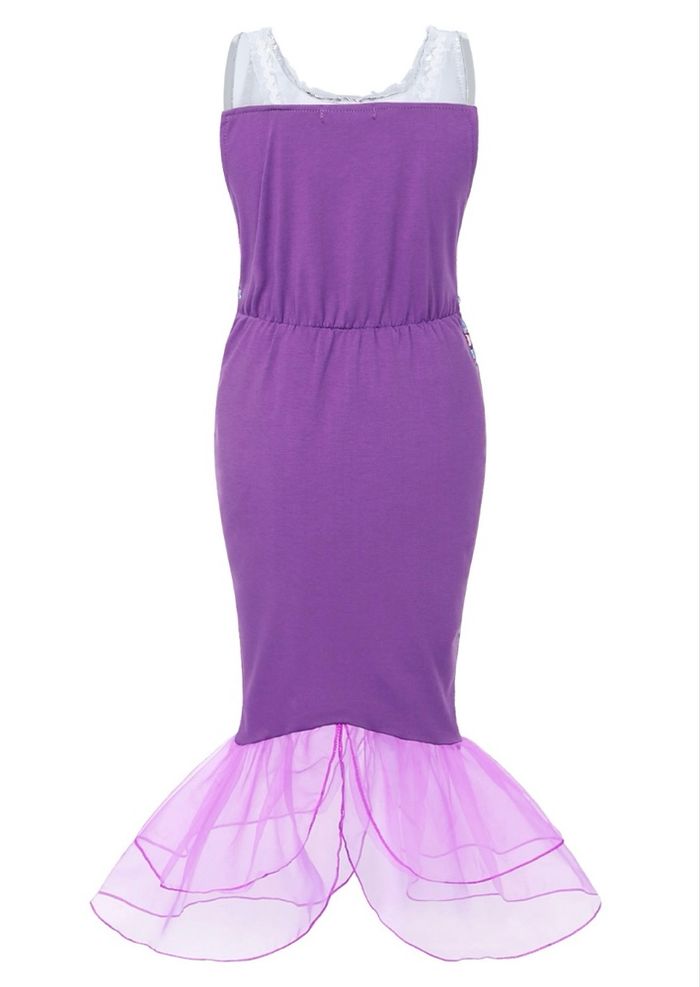 Déguisement sirène violette et ces accessoires Taille 5-6ans - photo numéro 3