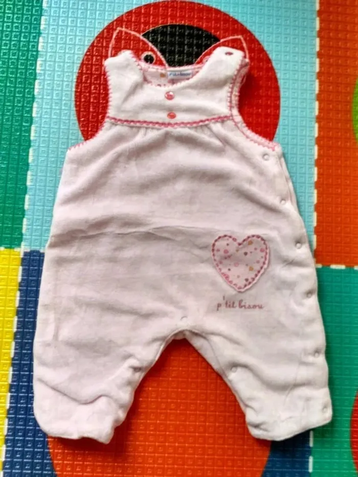 salopette rose Aubert taille naissance 50 cm