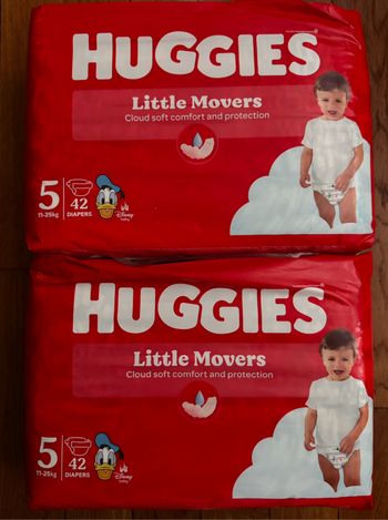 2 paquets de couches Pampers taille 5