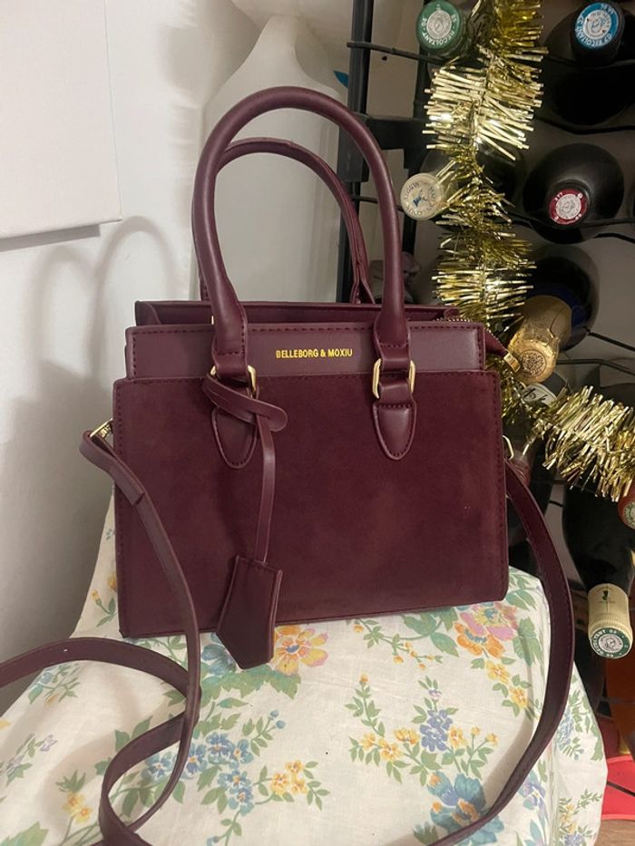 Sac Fourre-Tout Élégant Bordeaux pour Femme - Chic Couleur Unie - photo numéro 18