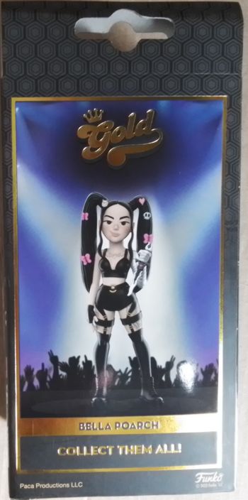 Figurine funko gold chanteuse rock Bella Poarch environ 13cm