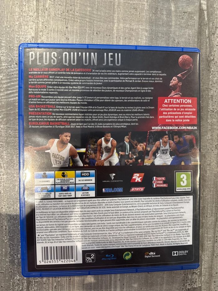 🏀 Jeu PS4 – NBA 2K17 – Très bon état 🏀 - photo numéro 4