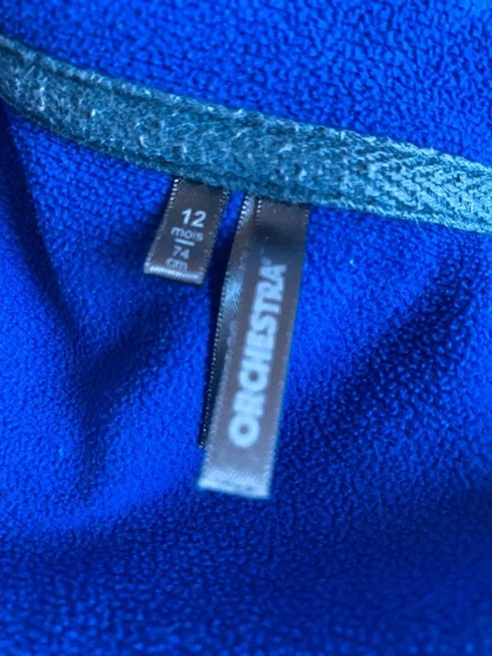 Veste polaire bleu marine Orchestra 12 mois - photo numéro 4