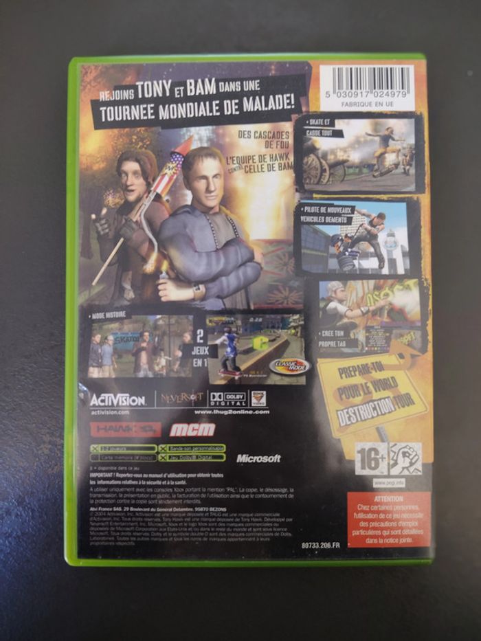 Boîtier Tony Hawk's underground 2 xbox - photo numéro 3