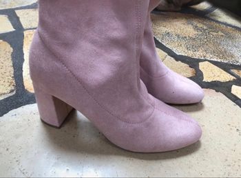 Bottines rose poudrée