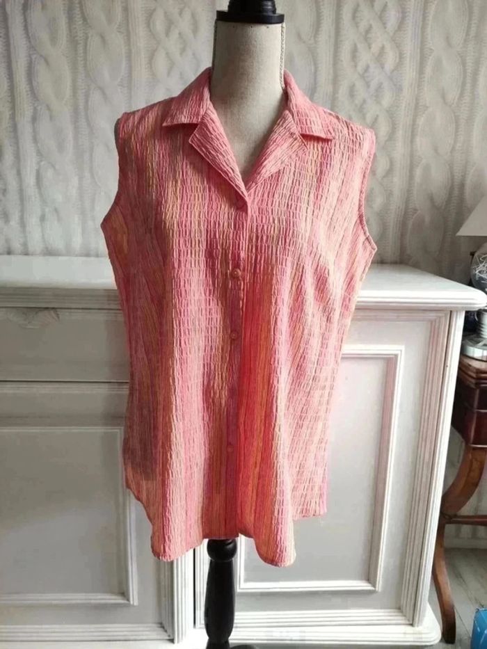 Chemise sans manches taille 40 vintage - photo numéro 3