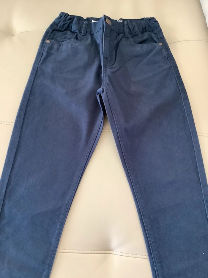 Jean bleu marine Régular 10 ans taille réglable - photo numéro 2