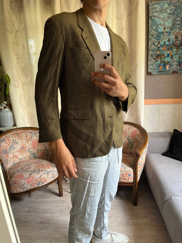 Veste blazer italienne vintage pied de poule chic old money Italie tendance élégant - photo numéro 3