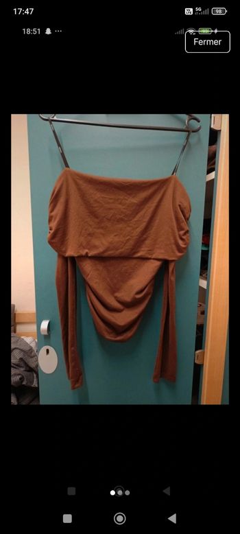 Haut manche longue épaule dénudé