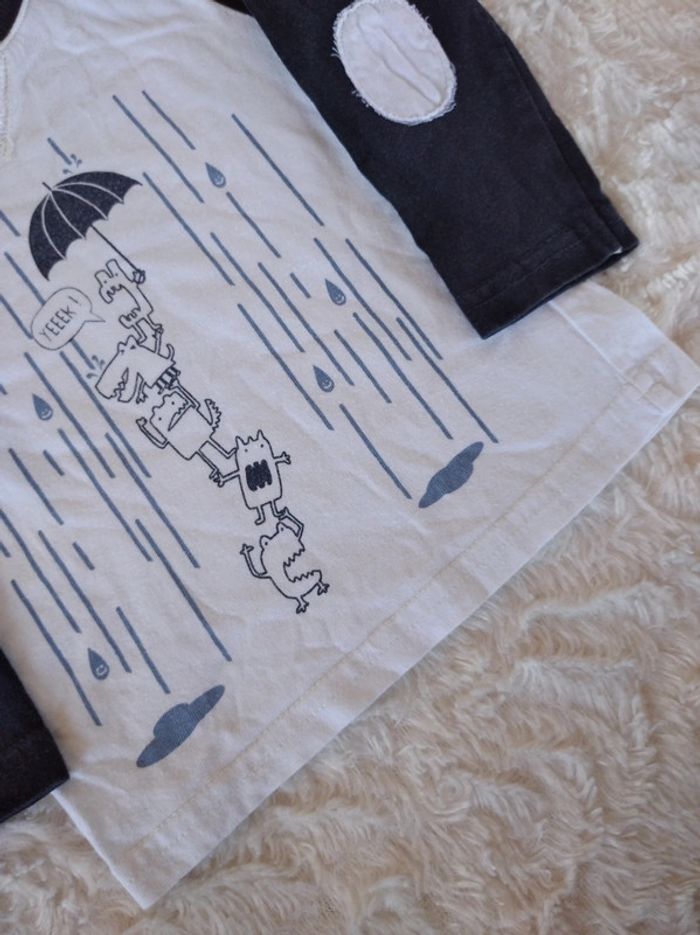 Tee shirt chemise manches longues Garçon 6 mois Pluie Kiabi - photo numéro 6