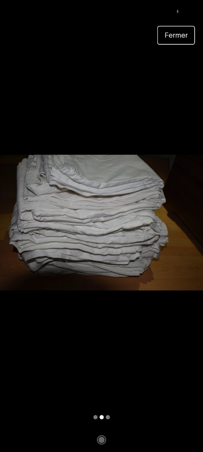 Lot de 7 draps en lin véritable - photo numéro 2