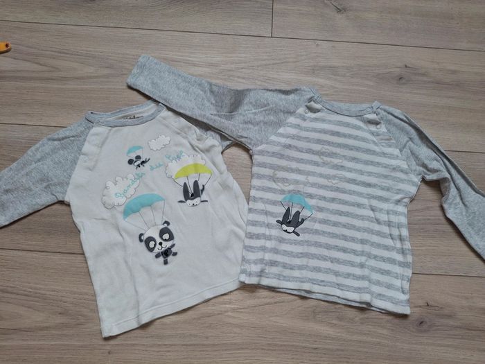 Lot de 2 tee shirt manche longue 24 mois
