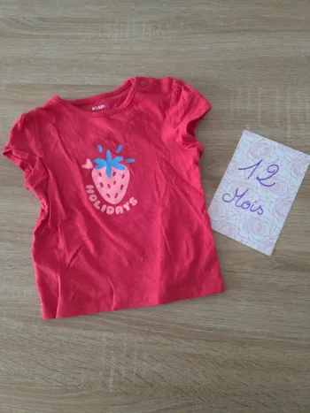 Tshirt fraise 12 mois