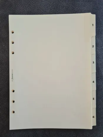 Intercalaires Filofax A5