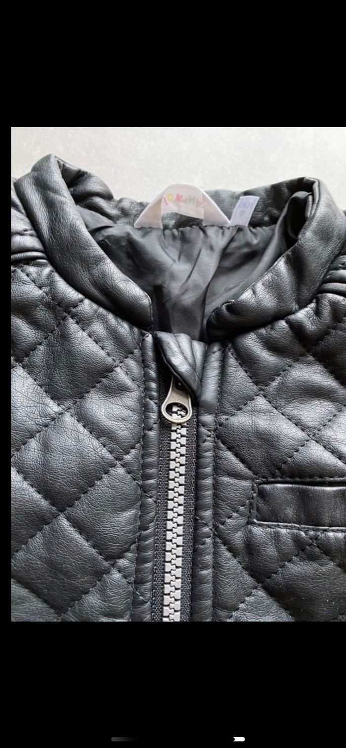 Manteau veste similicuir 4 ans - photo numéro 4