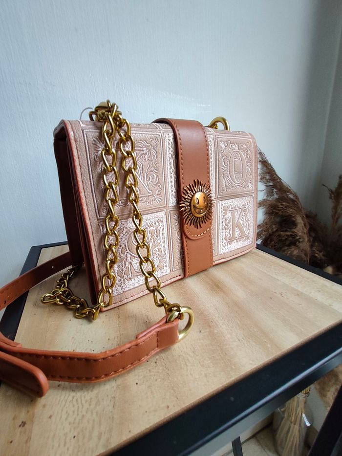 Sac Bandoulière brodé cognac - photo numéro 2