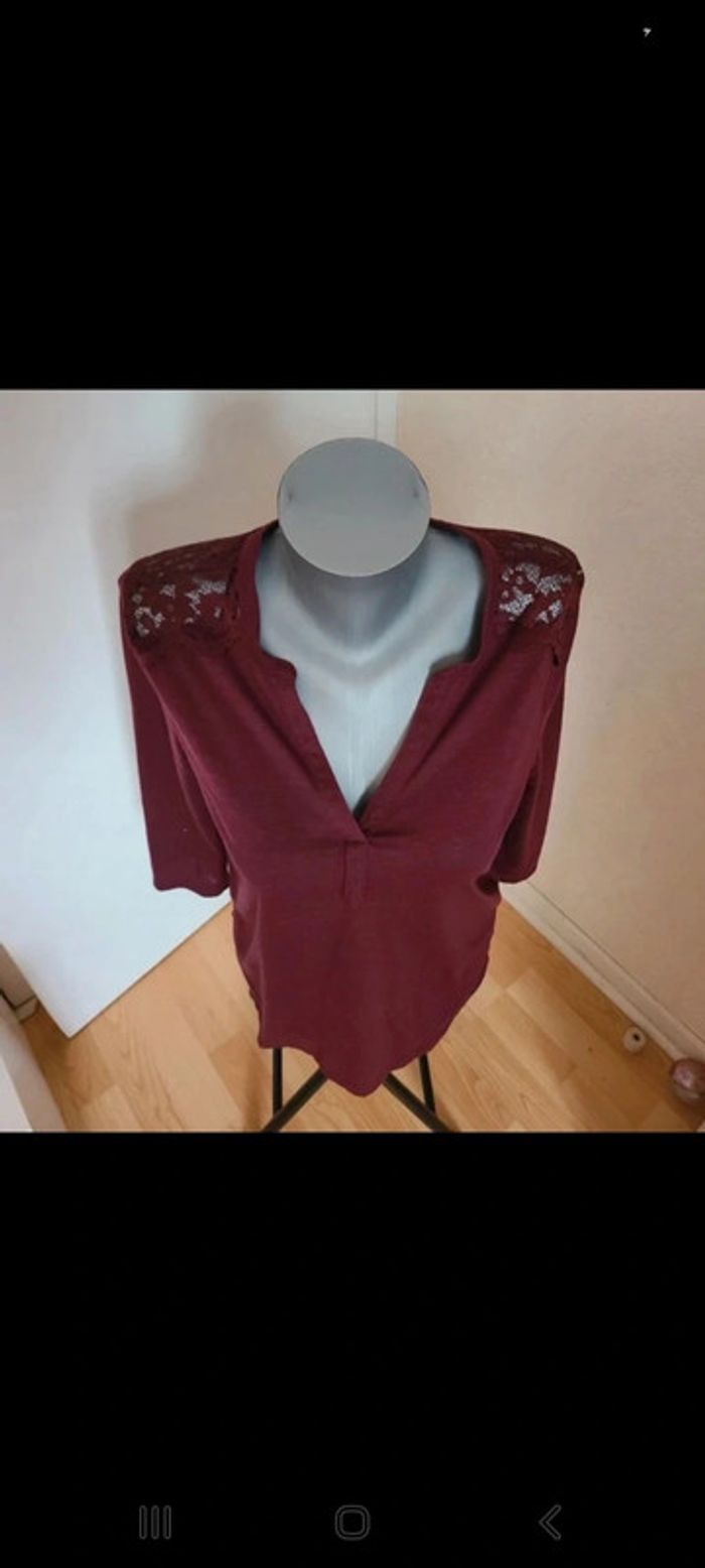 Blouse bordeaux 36/38